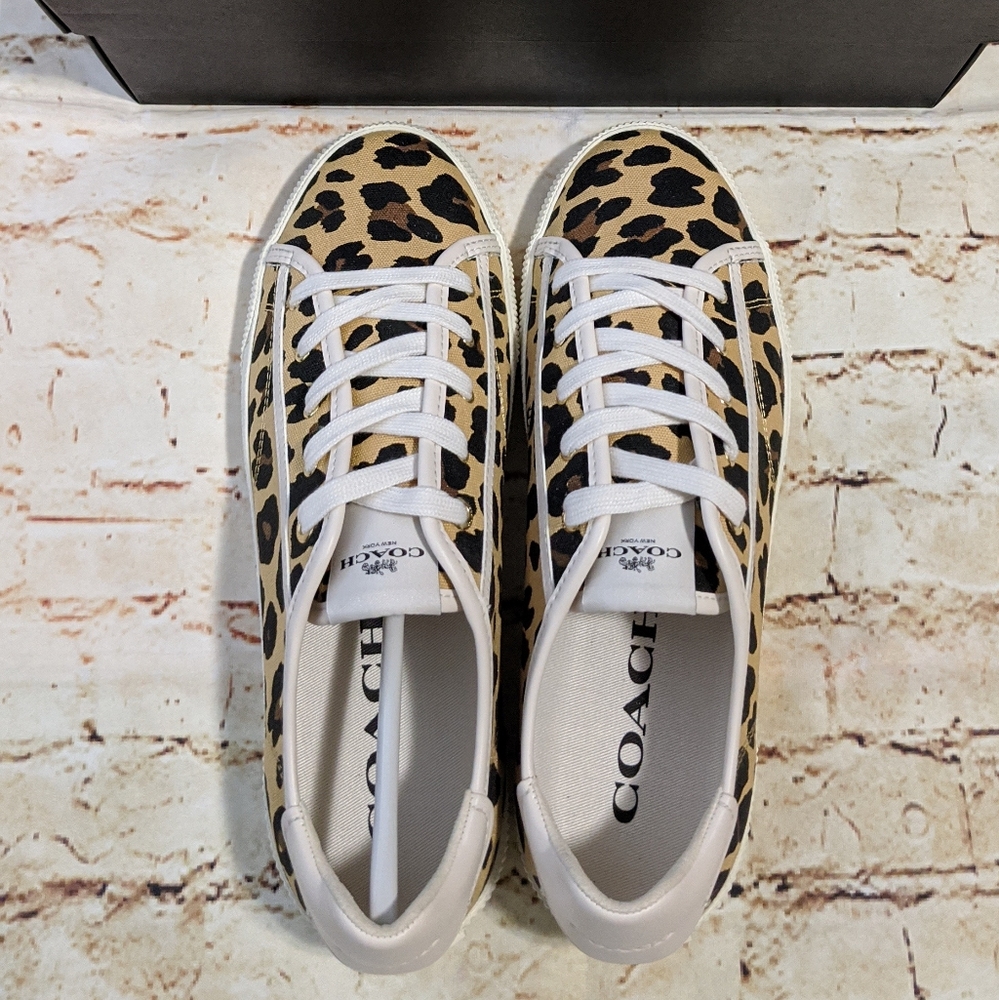 ๐ SALE Coach Leopard Low Top Sneakers - Picture 7 of 8